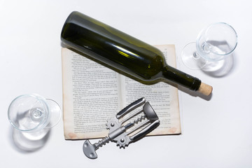 Book and wine