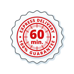 60 minutes Express Delivery illustration