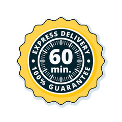 60 minutes Express Delivery illustration