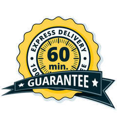 60 minutes Express Delivery illustration