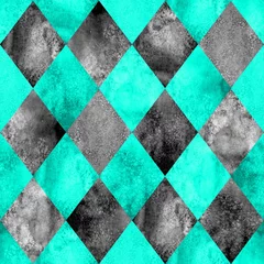 Keuken foto achterwand Turquoise Argyle naadloze patroon achtergrond.