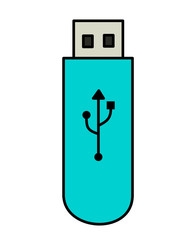 USBメモリ(青、模様黒)