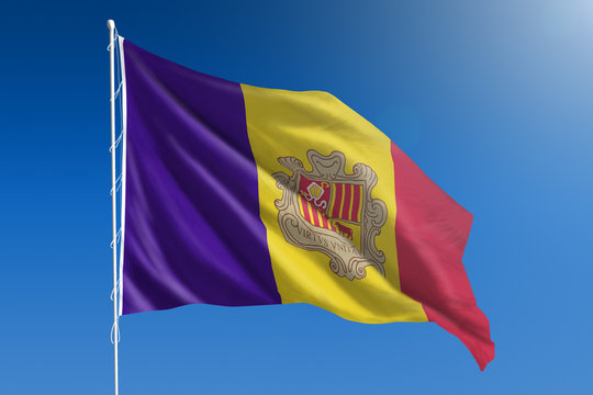 Andorra Flag Close-up