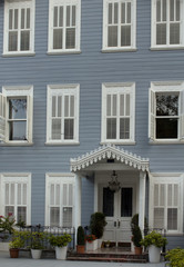 View of wooden house by Bosphorus in Istanbul.