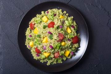 Quinoa salad with guacamole