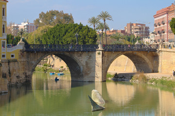Naklejka premium Río Segura en Murcia, España
