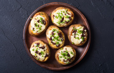Baked potato stuffed with cheese