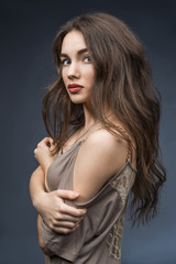 Naklejka premium portrait of a young beautiful girl