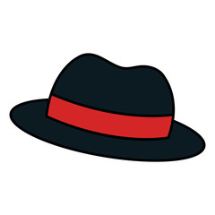 hat hipster style icon vector illustration design