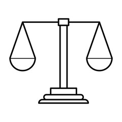 weight scale justice icon vector illustration design