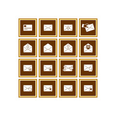 Mail icon. Flat vector icon set