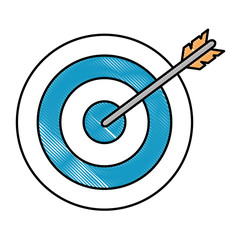 target arrow isolated icon vector illustration design