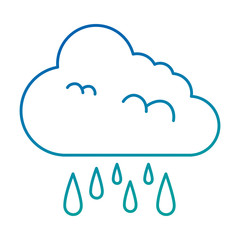 climate cloud with rain drops vector illustration design