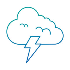 climate cloud with thunder vector illustration design