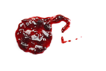 Sweet jam on white background