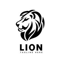 Fototapeta premium elegant lion head art logo