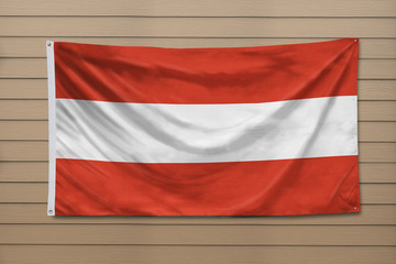 Austria Flag hanging on a wall