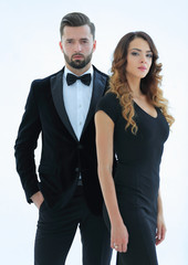 Successful business couple is standing