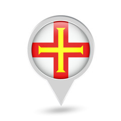 Guernsey Flag Round Pin Icon