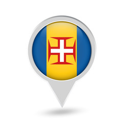 Madeira (Portugal) Flag Round Pin Icon