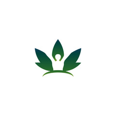 Marijuana logo design template