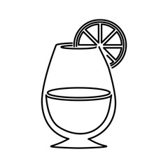 cocktail cup with citrus fruit