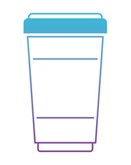 delicious coffee drink in plastic container