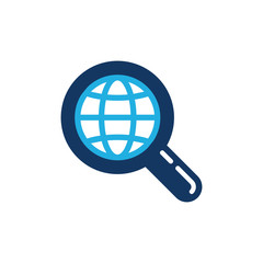 Globe Find Logo Icon Design