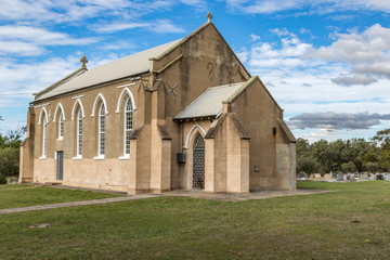 Fototapeta na wymiar View of country stone church