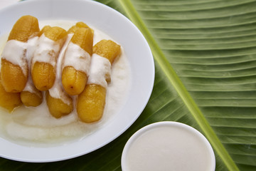 Thai food sweet banana