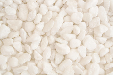Many white stones close up