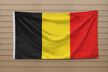 Belgium Flag hanging on a wall