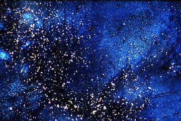 The universe in a distant galaxy with nebulae and stars