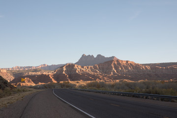 Scenic drive at Utah Zion National Park