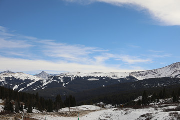 snowy rocky mountains Denver Colorado