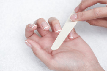 Beautiful Woman Hands. Spa and Manicure concept. Soft skin, skincare concept.
