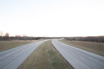 Country freeway and during quiet hours