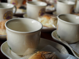 Empty of coffee cup in conference room or seminar