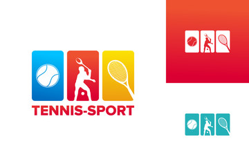 Tennis Sport Logo Template Design Vector, Emblem, Design Concept, Creative Symbol, Icon