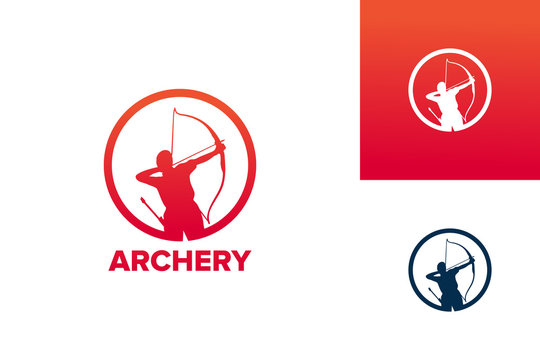 Archery Logo Template Design Vector, Emblem, Design Concept, Creative Symbol, Icon