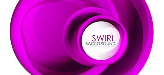 Spiral swirl flowing lines 3d vector abstract digital motion background design. Rotating concept