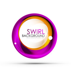 Spiral swirl flowing lines 3d vector abstract digital motion background design. Rotating concept