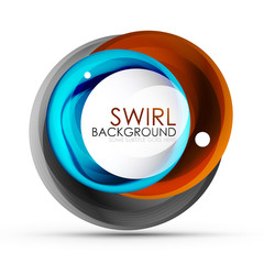 Spiral swirl flowing lines 3d vector abstract digital motion background design. Rotating concept