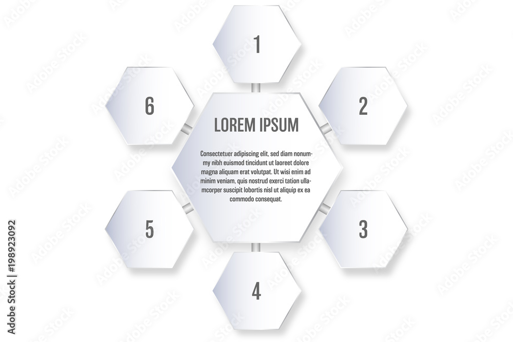 Aufkleber hexagonal pattern design background for business and presentation template concept. vector illustrat