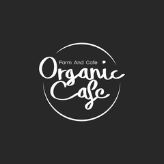 Obraz premium Illustration of organic food stamp banner