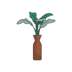Fototapeta na wymiar Illustration of a plant in a pot