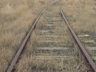 廃線の鉄路
