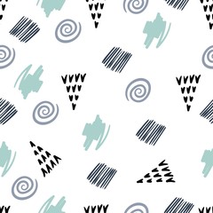 Abstract background with hand drawn textures, memphis style. Seamless pattern. Wabi sabi minimal Japanese design. Universal card, pastel colors. Retro design, fashion art