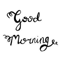 Good Morning lettering text