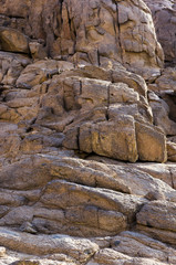 The texture of the weathered rock on the Sinai Peninsula